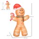 image 3 of HOMCOM 8ft Christmas Inflatable Gingerbread Man Lighted Indoor Outdoor Décor