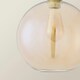 image 4 of ValueLights Bellamy Easy Fit Amber Glass Globe Lampshade Ceiling Light Shade