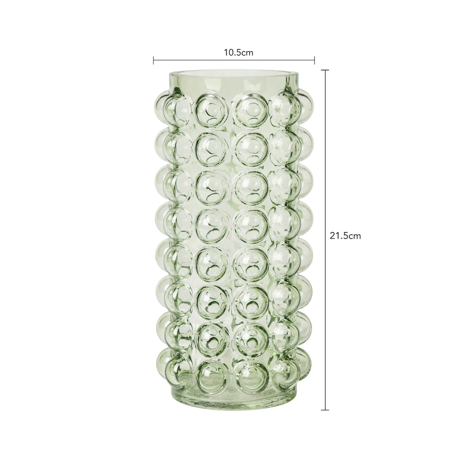 image 1 of BHS Bobble Glass Vase, Green