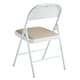 image 4 of Set of 2 Folding Dining Chairs Metal Frame Padded Seats