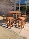 image 4 of Alfresco Bar Set Six Seater - L200 x W200 x H110 - Redwood
