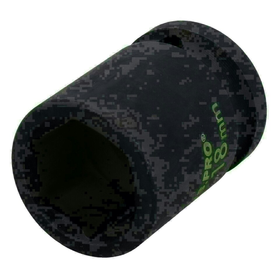 image 1 of 18mm Metric Shallow Impact Impacted European Style Socket 1/2" Drive 6 Sided