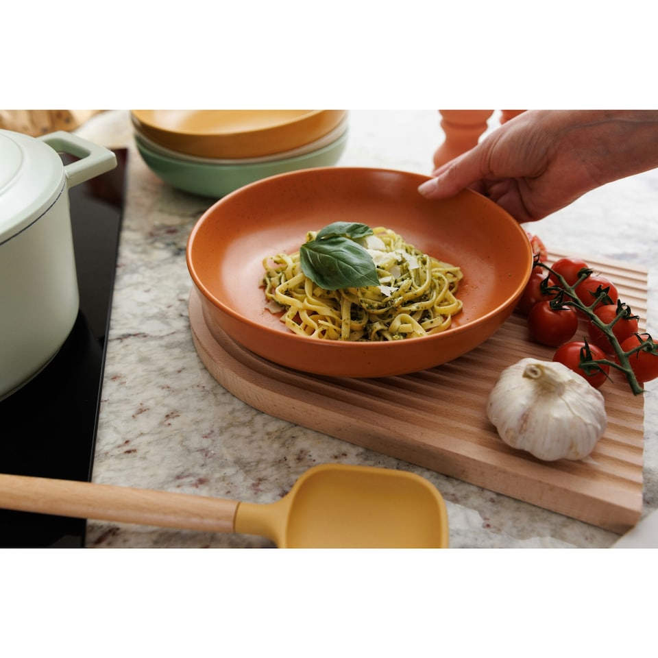 image 1 of KitchenCraft Pasta Bowl Set Stoneware 21cm Set of 4 | Multi