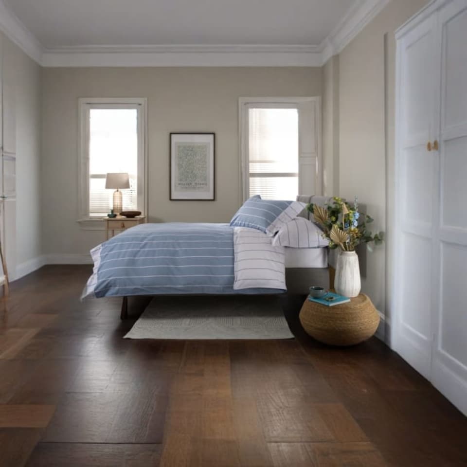 image 1 of TLC Pin Stripe Duvet Set | Blue | Blue | Super King | 1