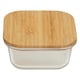 image 2 of Interiors by Premier 520ml Square Glass Container with Bamboo Lid, Glass Container with Airtight Lid, Airtight Glass Container