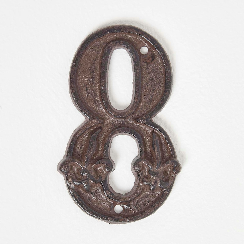 image 1 of Homescapes Cast Iron House number, 8