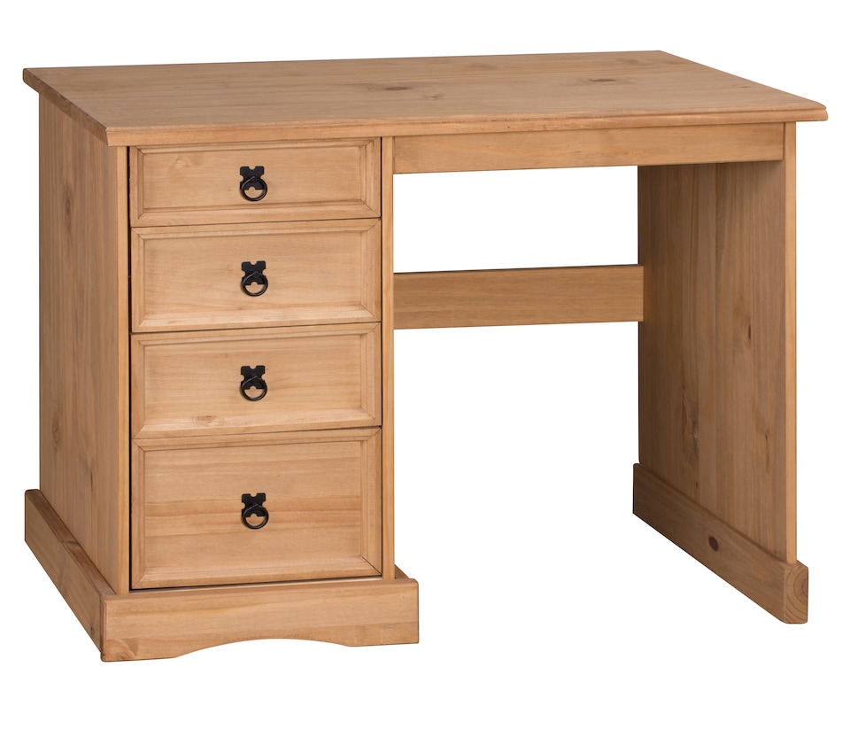 image 1 of Mercers Furniture Corona Dressing Table 4 Drawer Desk Solid Mexican Wood Pine Wooden