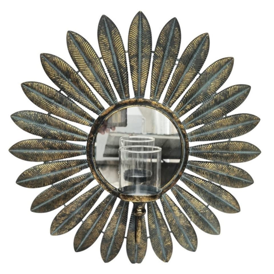 image 1 of Framed Wall Mirror - L7 x W47 x H47 cm Bronze