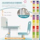 image 5 of ZONEKIZ Kids Desk and Chair Set, Height Adjustable Study Table for 6-12 Years Blue