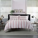 image 1 of West End Stripe Duvet Set – Soft, Breathable 100% Cotton Comfort Pink | White | Double