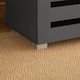 image 6 of Oslo 3 Door Wooden Shoe Storage Cabinet Rack Stand Cupboard Slatted Doors | Black