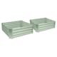 image 1 of Harbour Housewares Square Galvanised Steel Raised Garden Beds - 90cm x 90cm - Green - Pack of 2