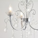 image 4 of Tabitha 3 Light Semi Flush Bathroom Multi Arm Ceiling Light Chrome, Clear Crystal (K9) Glass Detail IP44, G9