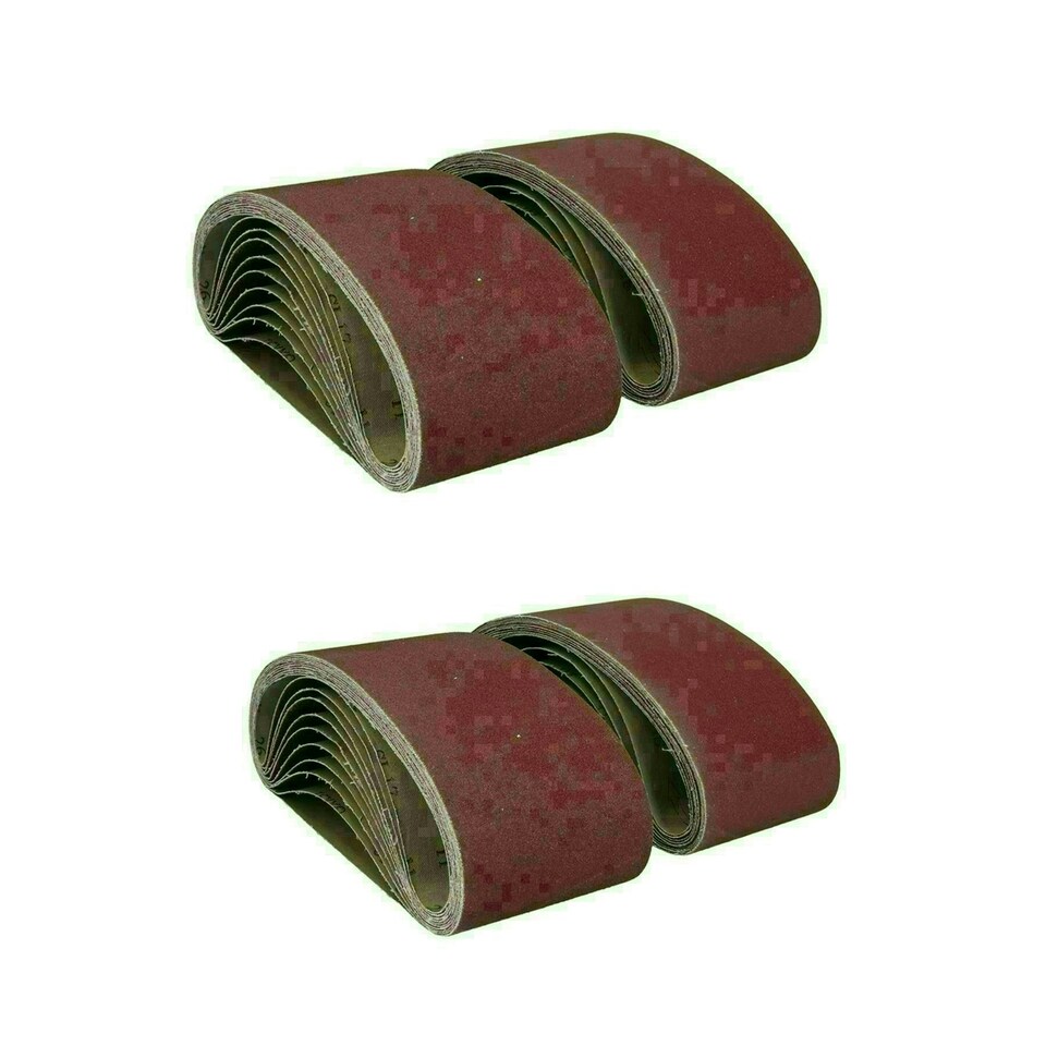 image 1 of 610mm x 100mm Mixed Grit Abrasive Sanding Belts Power File Sander Belt 40 Pack