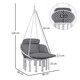 image 7 of Outsunny Hammock Chair, Boho Hanging Swing Chair with Cushion, Dark Grey 