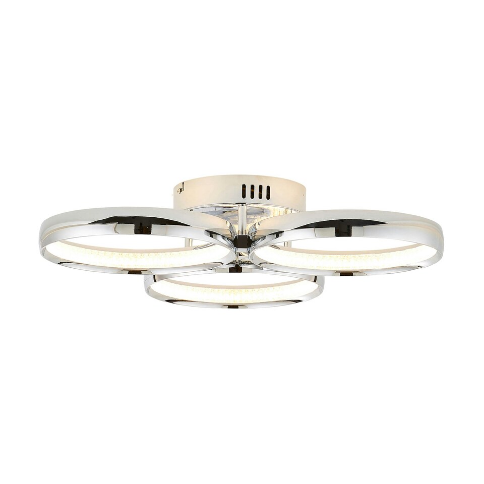 image 1 of BHS Lena Flush Ceiling Light, Silver Grey | Silver