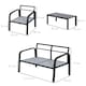image 5 of Outsunny 4pcs Garden Sectional Loveseat Chairs Table Furniture