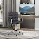 image 2 of Vinsetto Mid Back Home Office Chair Swivel Computer Chair with Armrests, Black