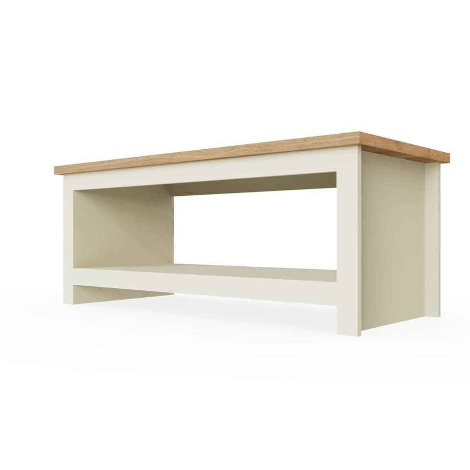 image 1 of Lisbon Coffee Table Cream & Oak Effect Top