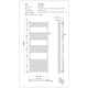 image 3 of Zennor - Black Dual Fuel Towel Rail H1600mm x W600mm Thermostatic WIFI - Straight
