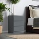 image 6 of FWStyle Carlton 3 Drawer Chest Of Drawers - Matt Dark Grey