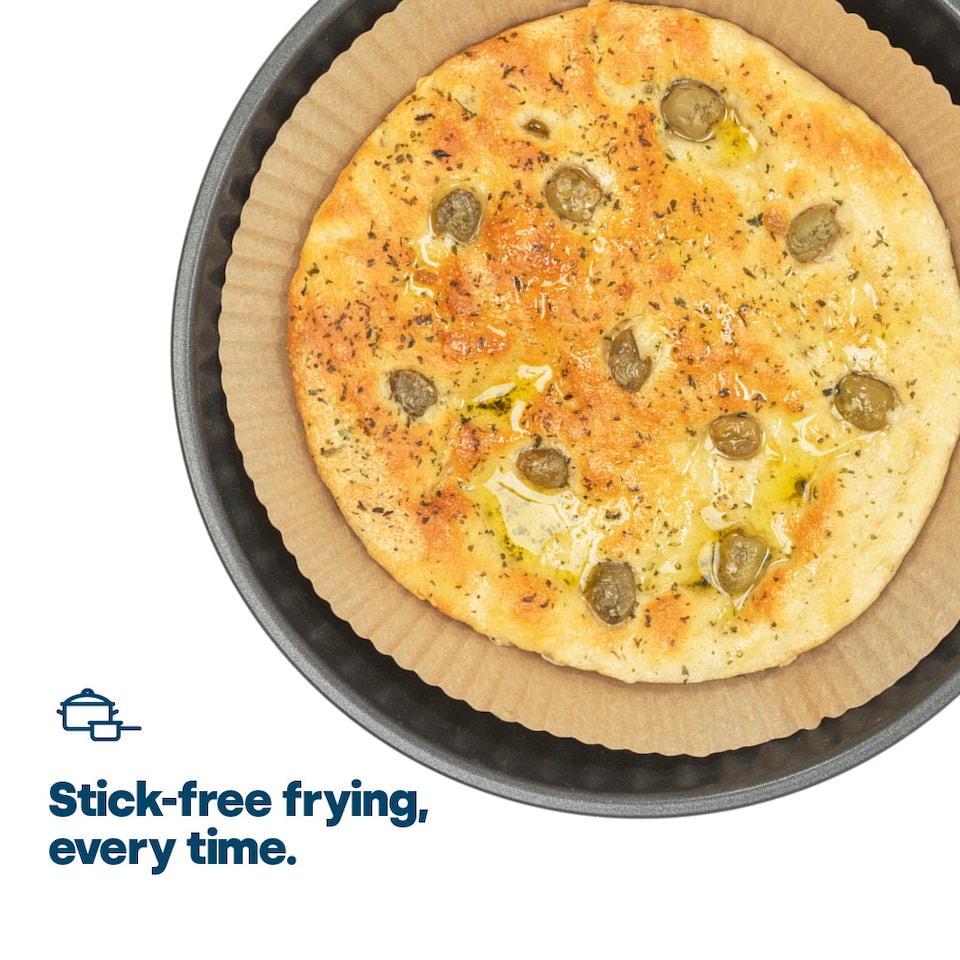 image 1 of 100 Disposable Air Fryer Liners Round