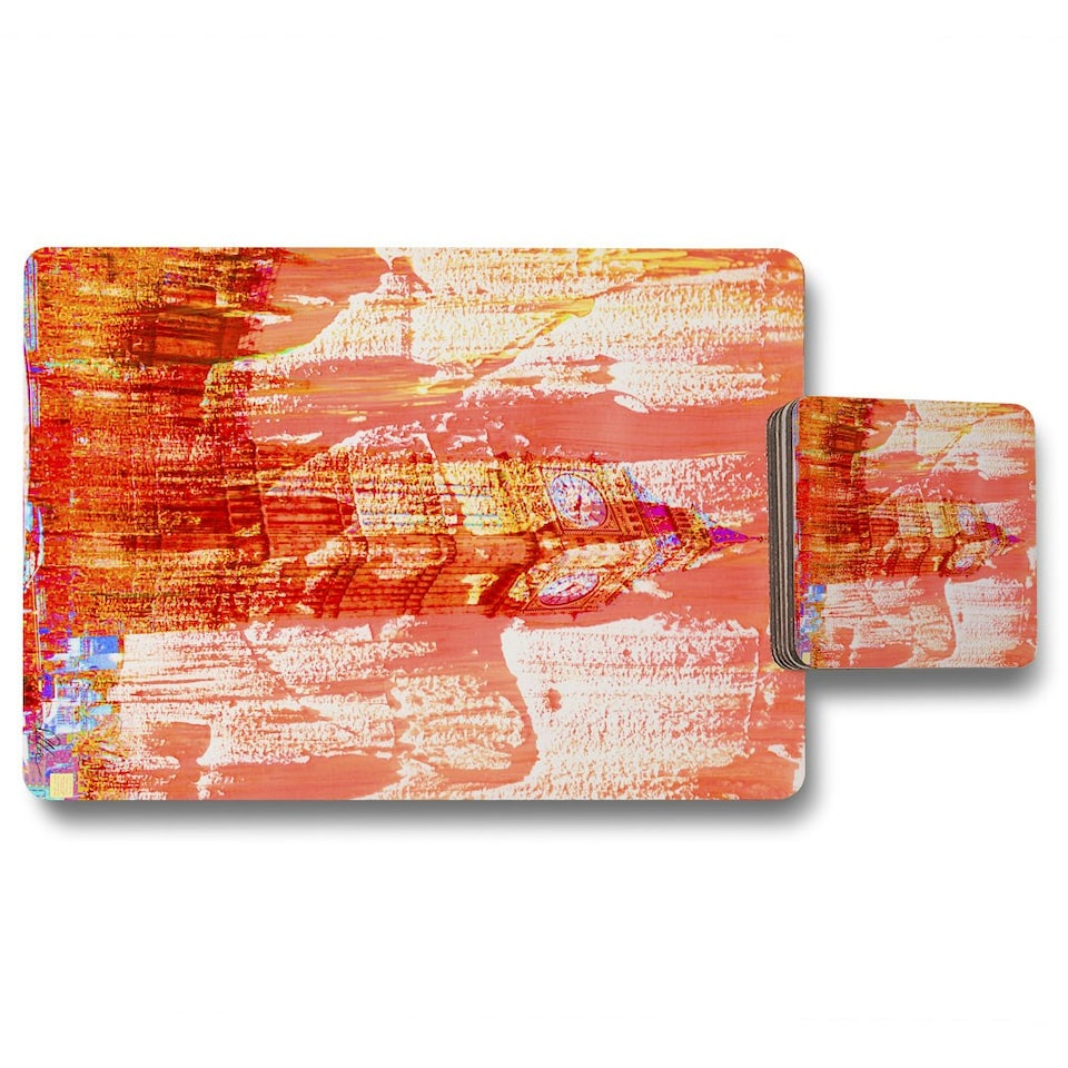 CRAZY RED BEN (Placemat & Coaster Set)