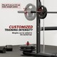 image 6 of HOMCOM Adjustable Squat Rack with Pull Up Bar and Barbell Bar for Home Gym