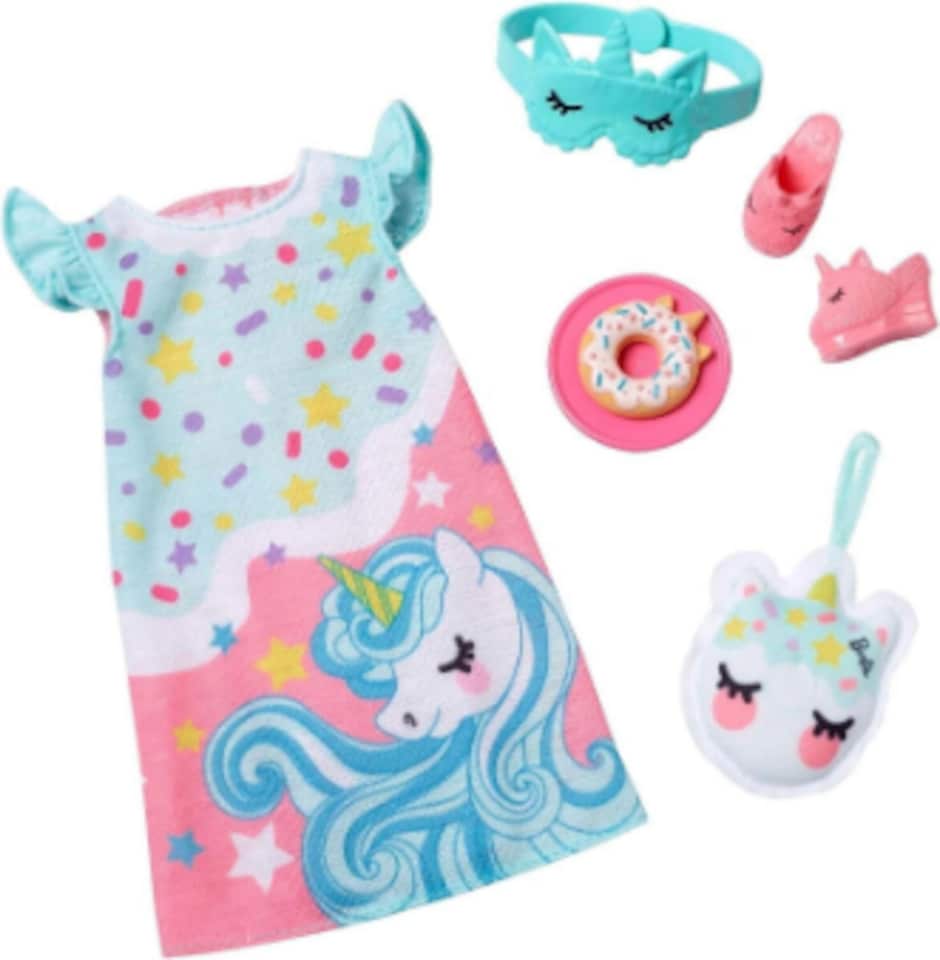image 1 of Barbie My First Barbie Fashion Clothes , Beach, Bedtime, Birthday- 3 PACK