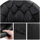 image 6 of Yaheetech Height Adjustable Modern Round Back Chair | Black