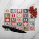 image 2 of December Advent Calendar Dining Glass Chopping Board | Multi