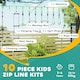 image 3 of AIYAPLAY Obstacle Course for Kid with 10 Piece Slackline Kit, Green