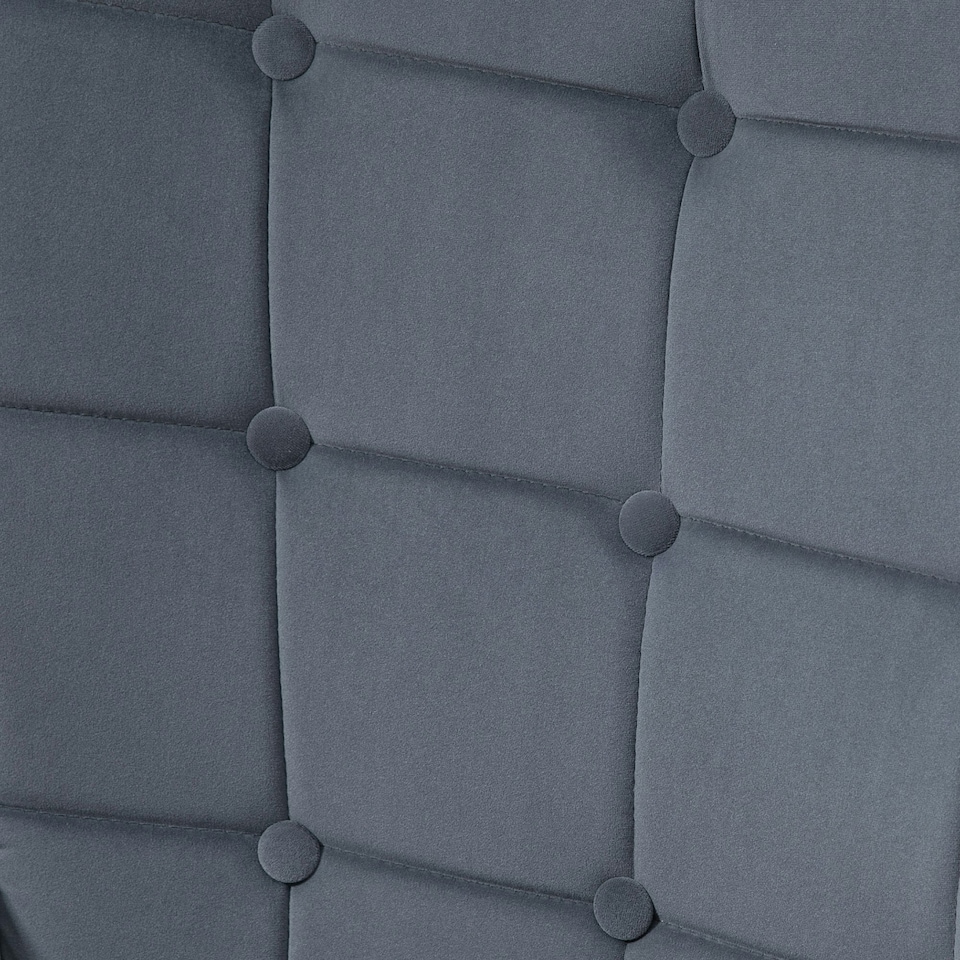 image 1 of HOMCOM Button Tufted Armchair with Footstool and Gold Tone Steel Legs Dark Grey