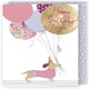 image 1 of Contemporary Dachshund Balloon Buddies! Birthday Card