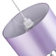 image 4 of Modern Lilac Satin Fabric Pendant Light Shade with Transparent Acrylic Droplets | Purple