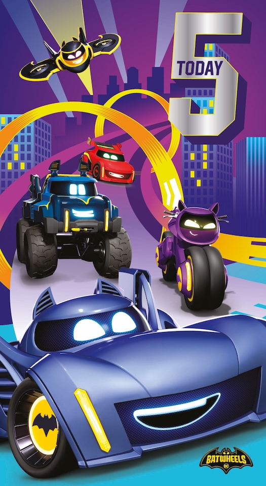 image 1 of Batman Batwheels Age 5 Birthday Card