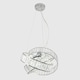 image 3 of ValueLights Modern 3 Way Chrome And Clear Acrylic Jewel Ring Pendant Ceiling Light | Chrome