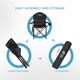 image 7 of Get Fit Camping Chair - Outdoor Folding Chair With Magazine Pocket, Cup Holder & Carry Bag Weight Capacity of 130kg - Black