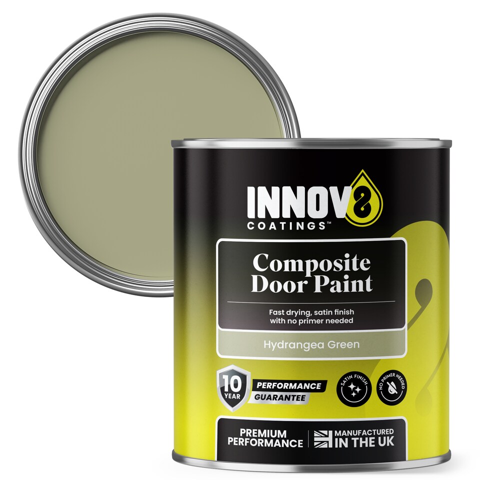 image 1 of Innov8 Coatings Composite Door Paint - Hydrangea Green - 750ml - Satin Finish - 10 Year Guarantee | Green | Hydrangea Green | 750ml | 1