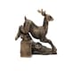 image 1 of Leaping Stag Plant Pot Feet - Set of 3 - L3.5 x W5 x H7 cm Grey