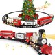 image 2 of Christmas Train Set with Light & Sounds Smoke Effect Christmas Tree Train Set fo Christmas Gift