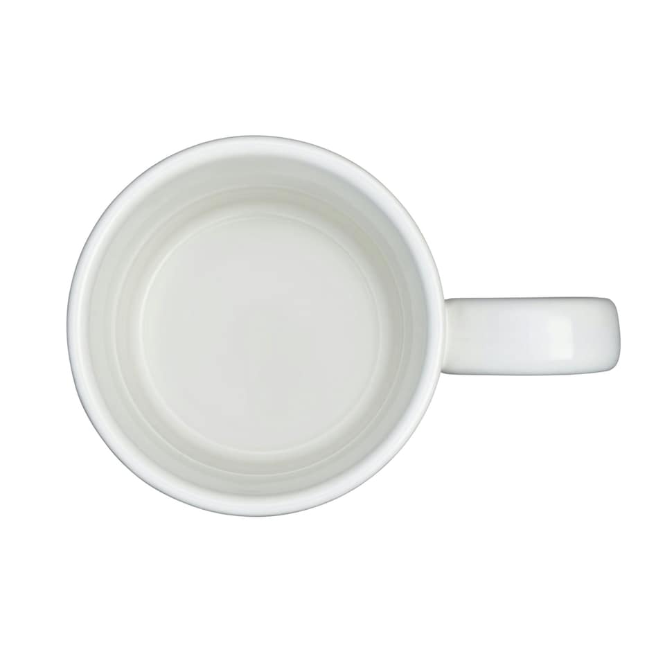 image 1 of Cooks Professional 4 Piece Mug Set |  Durable Dishwasher Safe Stoneware | 350ml | White | White