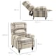 image 7 of HOMCOM Recliner Chair for Living Room Wingback Chair with Padded Armrest Khaki