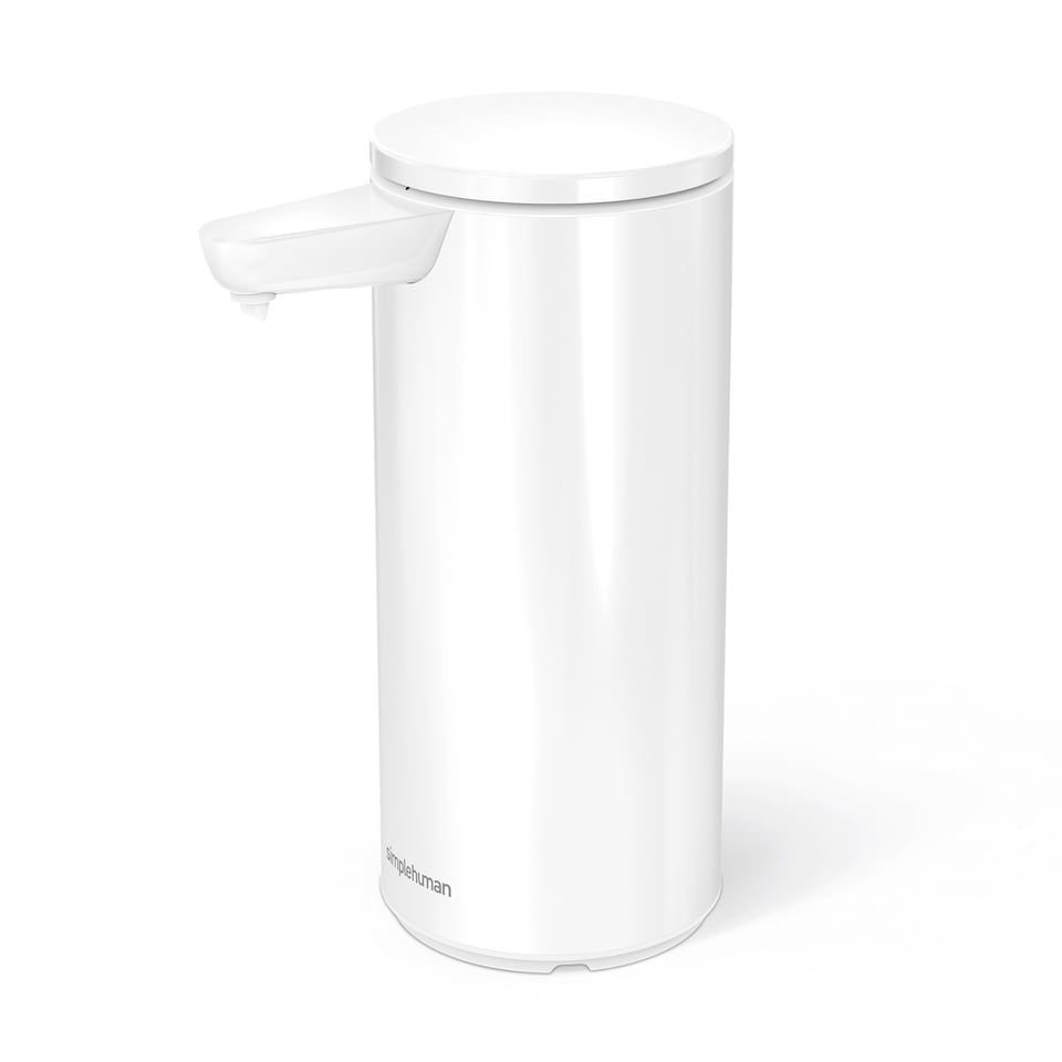 image 1 of Simplehuman 266ml Rechargeable Sensor Soap Pump, Automatic Hand Motion Soap Dispenser, White Steel