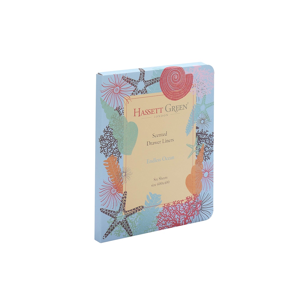 image 1 of Hassett Green London - Endless Ocean Scented Drawer Liners - Single Pack of 6 Sheets size 600 x 400 mm (Single)