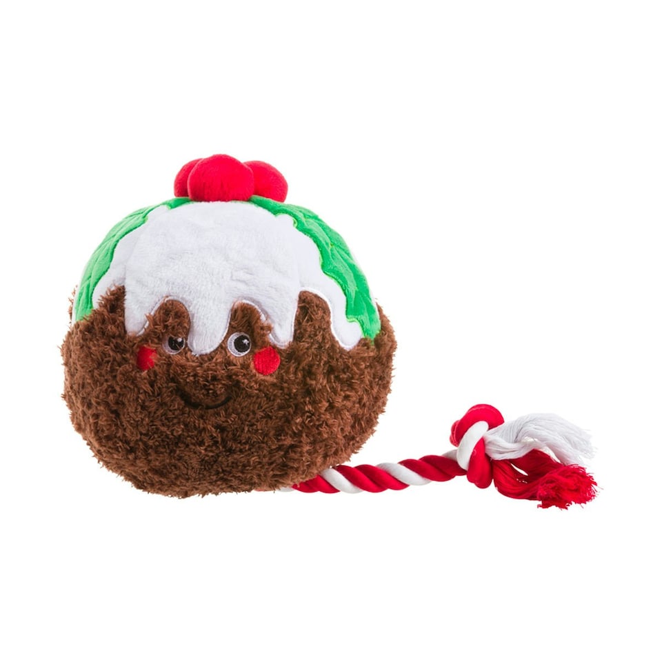 House Of Paws Christmas Pudding Rope Dog Toy - Multicoloured - One Size