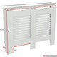 image 2 of Vida Designs Milton Radiator Cover Painted MDF Slatted Cabinet, White, 111cm