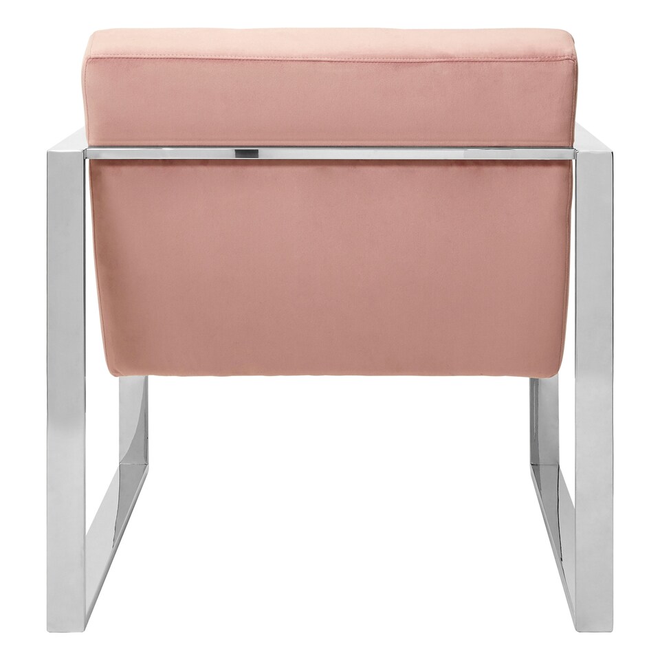 image 1 of Interiors by Premier Pink Velvet Cocktail Chair, Easy to Adjust Comfy Chair, Effortless Cleaning Small Chair