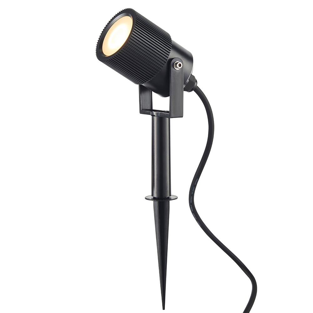 Netlighting Triton Outdoor Floor Spike Frosted & Black IP65