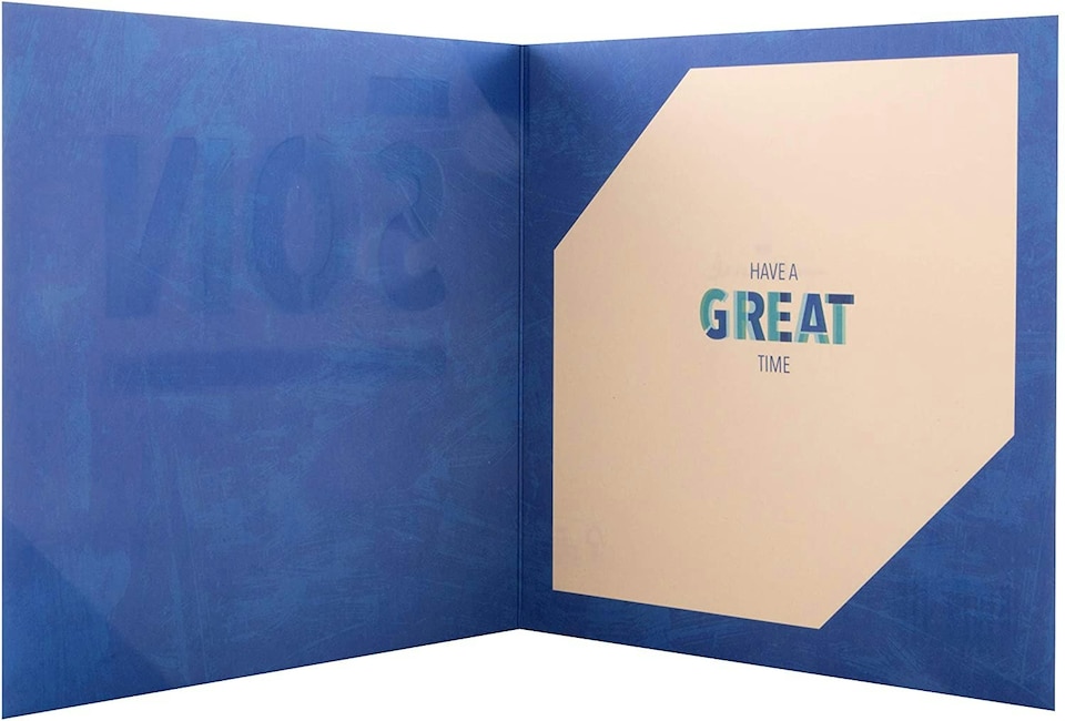 image 1 of Embossed Text Design Son Birthday Card